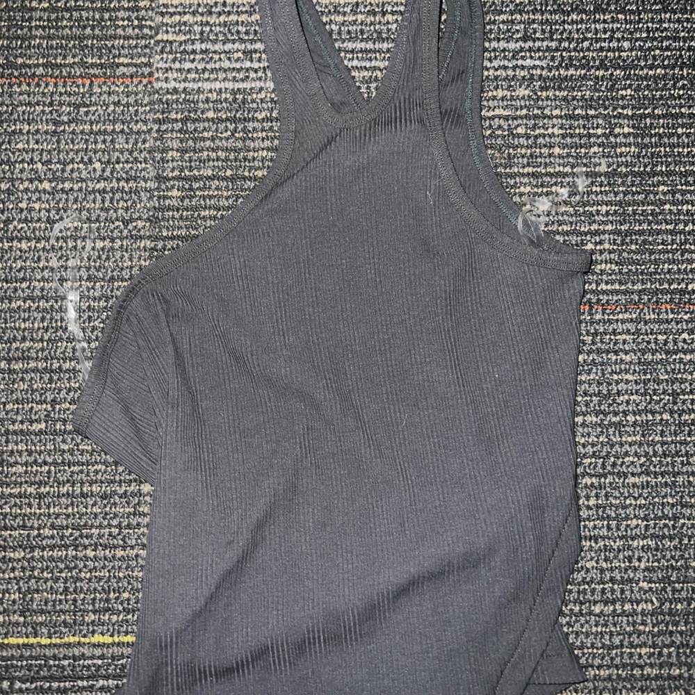 Active USA Charcoal Ribbed Tank Top
